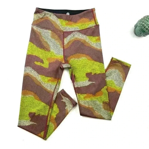 Noli Earthy Dot Camo Sedona Higb Waist Quick Wick 4 Way Stretch Legging Size S - Picture 2 of 15